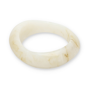 Resin-Armb&auml;nder Bangle Off white-beige