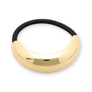 Haarschmuck Haargummi mit Metall Gold-black