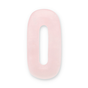 Naturstein Anh&auml;nger Rosenquarz  Oval Light pink-white