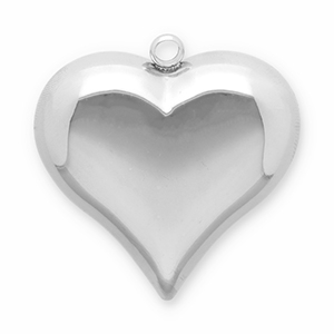 Stainless Steel - Rostfrei Stahl Anh&auml;nger Herz Silver