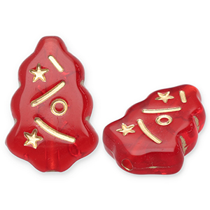 Acrylperlen Weihnachtsbaum Red-gold