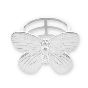 Schalringe aus Stainless Steel - Rostfreiem Stahl Schmetterling Silver