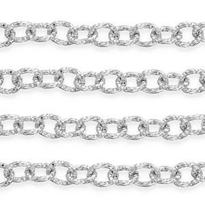 Aluminium Schmuckzubeh&ouml;r Gliederkette Ankerkette Silver