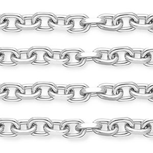 Aluminium Schmuckzubeh&ouml;r Gliederkette Ankerkette Silver