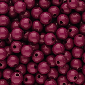 6 mm Acrylperlen Shiny Burgundy brown