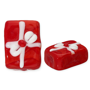 Glasperlen Geschenk Red-white