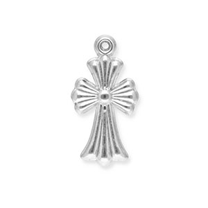 Stainless Steel - Rostfrei Stahl Anh&auml;nger Kreuz Silver