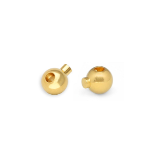 Eco-brass&reg; Metall Zubeh&ouml;r DQ Quetschperlen Rund Gold (Nickelfrei)