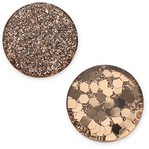 20 mm flach Cabochon Polaris Elements Helios Brown