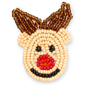 Broschen Rentier Beige-brown-red