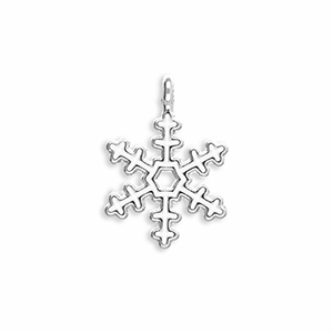 Metall Anh&auml;nger Schneeflocke Silver-white