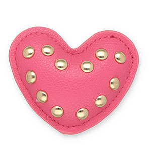 Statement hangers mit Nieten Herz Dark pink-gold