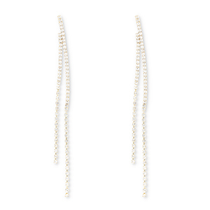 Eco-brass&reg; (nachaltiges Messing) Ohrringe / Ohrstecker mit Strass Gold-crystal