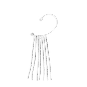 Eco-brass&reg; (nachaltiges Messing) Ohrringe Ear Cuff mit Strass Silver-crystal
