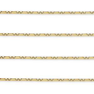 Stainless Steel - Rostfrei Stahl Schmuckzubeh&ouml;r Gliederkette Rechteck Gold