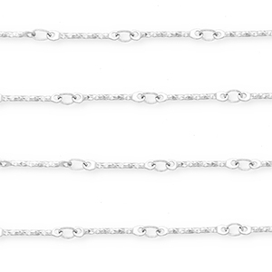 Stainless Steel - Rostfrei Stahl Schmuckzubeh&ouml;r Gliederkette L&auml;nglich Silver