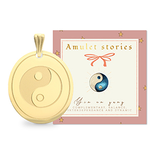 BY31&reg; Stainless Steel - Rostfrei Stahl Anh&auml;nger Yin & Yang Gold