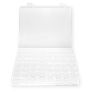 Schmuck Aufbewahrungsboxen mit 14x4 F&auml;chern Transparent
