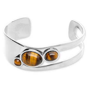Armb&auml;nder aus Stainless Steel - Rostfreiem Stahl Bangle Silver-golden brown