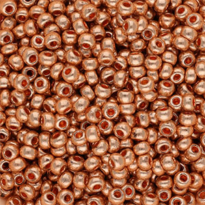 Preciosa Rocailles 6/0 Metallic rose gold
