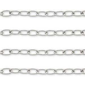 Stainless Steel - Rostfrei Stahl Schmuckzubeh&ouml;r Gliederkette Ankerkette Silver