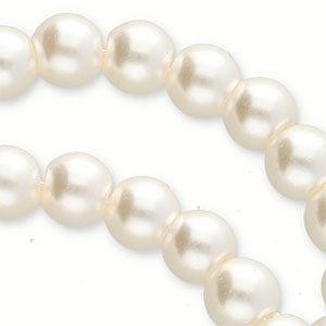 Top Qualit&auml;t Glaswachsperlen 6 mm Ivory white