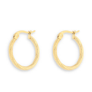 Ohrringe aus Stainless Steel - Rostfreiem Stahl Creolen Gold
