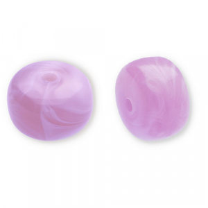 Acrylperlen Disc Lilac-white