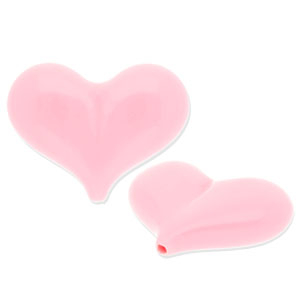 Acrylperlen Herz Pink
