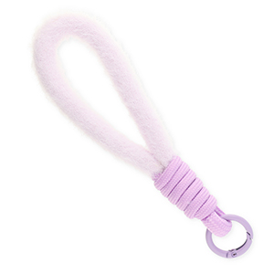 Trendy Segeltau-Handykette Pl&uuml;sch Pastel lilac