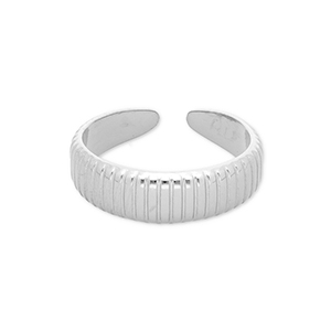 Ringe aus Stainless Steel - Rostfreiem Stahl mit Linien Silver