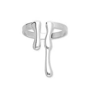 Ringe aus Stainless Steel - Rostfreiem Stahl Tropfen Silver