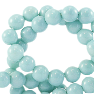 4 mm Glasperlen opaque Pagoda blue