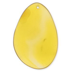 Naturstein Anh&auml;nger Achat Oval Amber yellow
