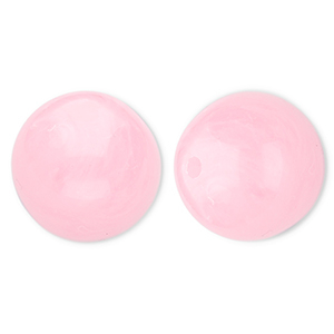 20 mm Acrylperlen Rund Pink-marble
