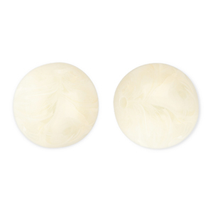 16 mm Acrylperlen Rund Off white-marble