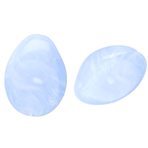 Acrylperlen Tropfenform Blue-marble