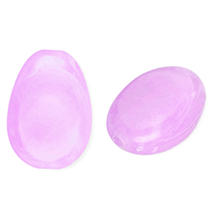 Acrylperlen Oval Lavender purple-marble