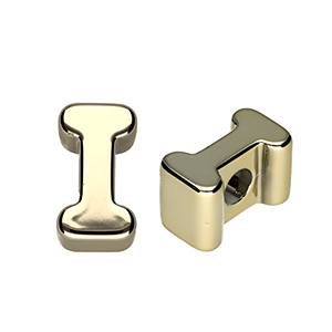 Buchstaben Perlen aus Acryl I Gold