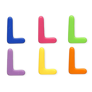 Buchstaben Perlen aus Acryl L Multicolour
