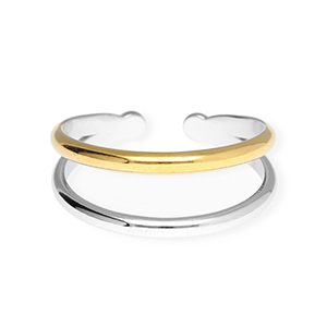 Ringe aus Stainless Steel - Rostfreiem Stahl Silver-gold