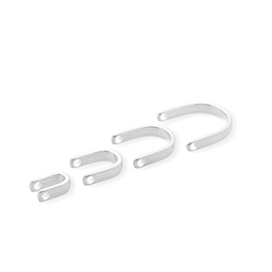Metall Anh&auml;nger DQ&reg; Bogen Set 4 St&uuml;ck Antiek zilver (nikkelvrij)