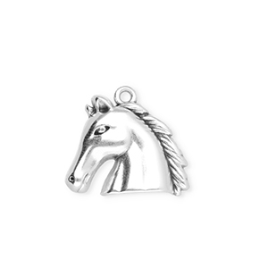 Metall Anh&auml;nger DQ&reg; Pferd Antiek zilver (nikkelvrij)