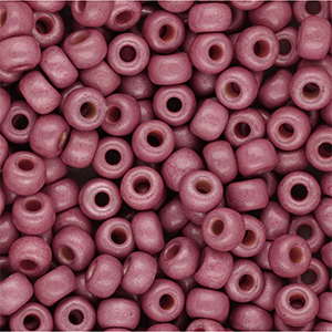 Miyuki Rocailles 6/0 Matted Duracoat Galvanized Hot Pink 6-4210F