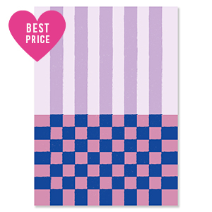 BY31&reg; SchmuckKarten Linien & W&uuml;rfel Purple-pink-dark blue