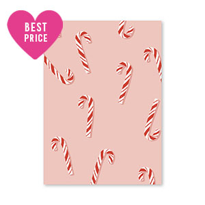 Schmuck Karten Zuckerstangen Pink-red-white