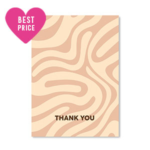 Schmuck Karten "Thank you" Beige-brown