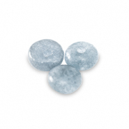 Natursteinperlen Marmor und Calcit Rondell 4mm Sky blue
