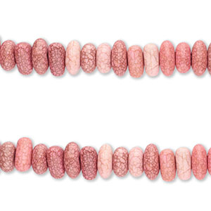 Perlen Keramik Kieself&ouml;rmig Terracotta pink