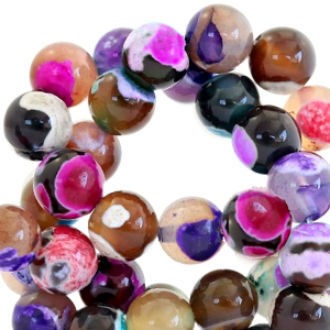 Naturstein Perlen Achat 8mm Multicolour